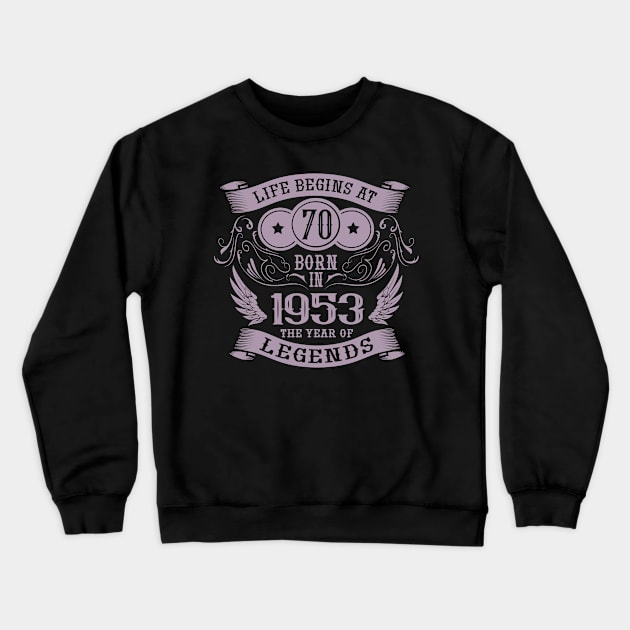 Vintage 1953 birthday 70 years Crewneck Sweatshirt by HBfunshirts